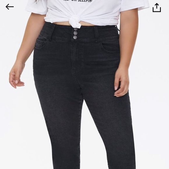 Black Curvy Fit Skinny Jeans - Picture 2 of 5